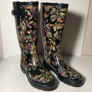 Faux Fur Lined Rain Boots